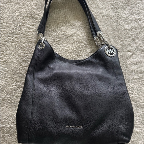 Michael Kors Black Leather Shoulder Bag - brand new! - Picture 1 of 3